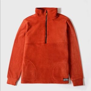 Muttonhead FIELD ZIP - RUST RECYCLED FLEECE